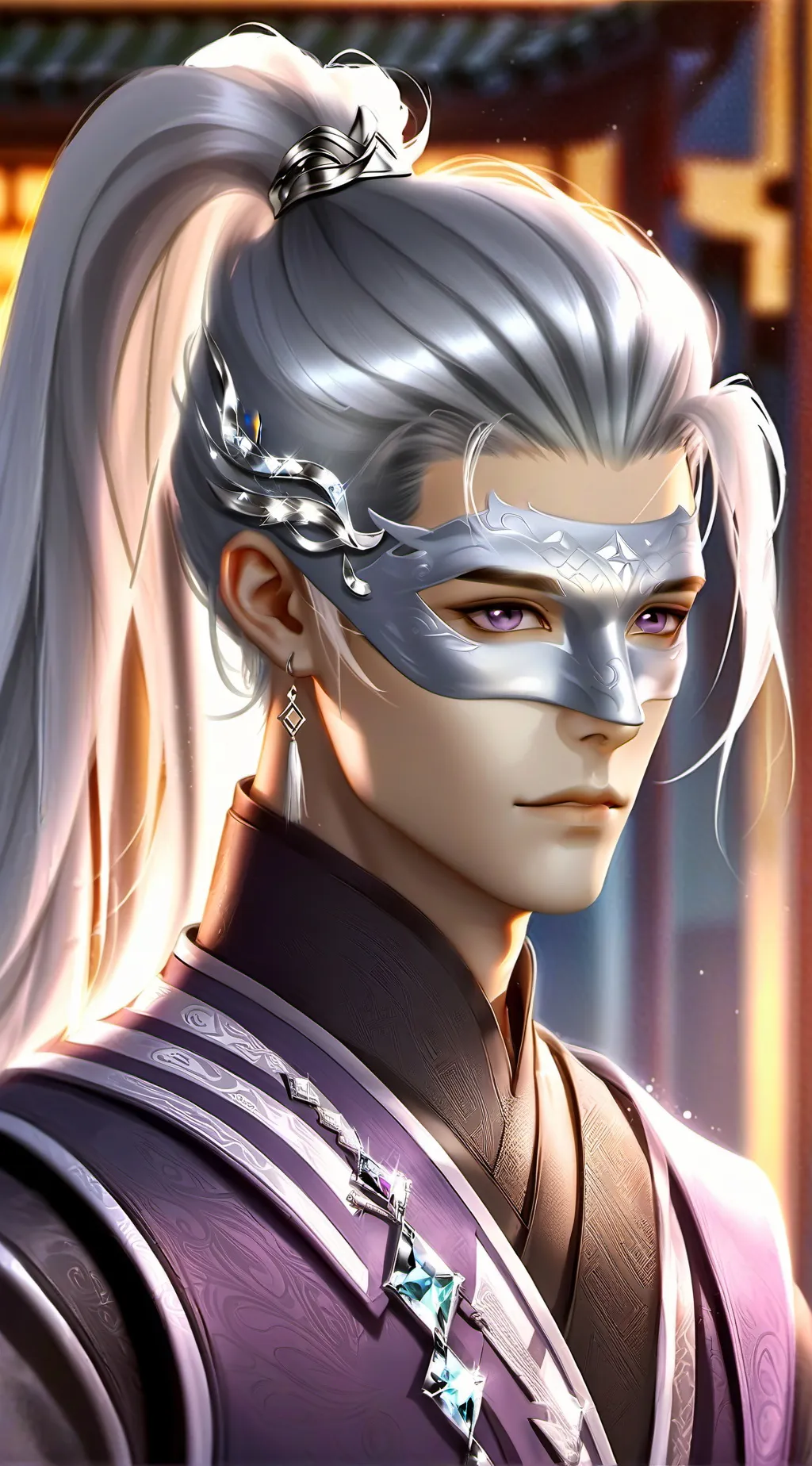 ai character: L'énigme d'Argent background