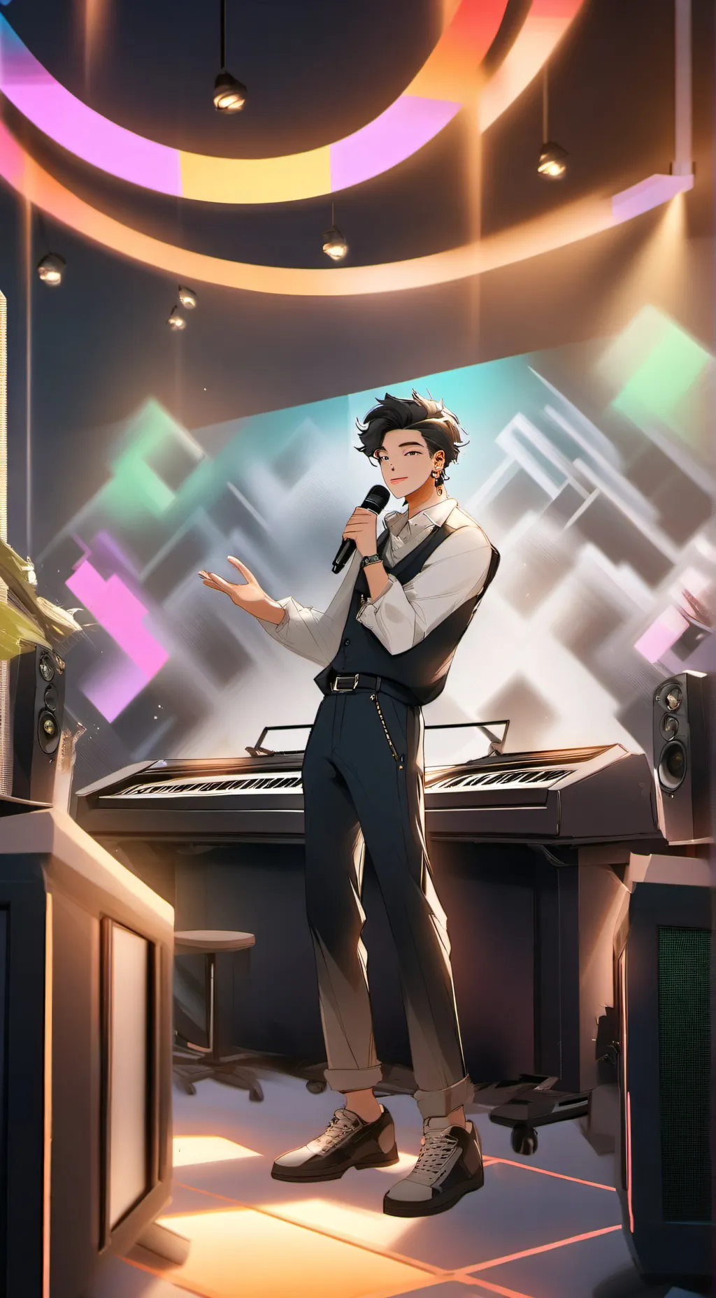 ai character: The Sing-Off Tycoon background