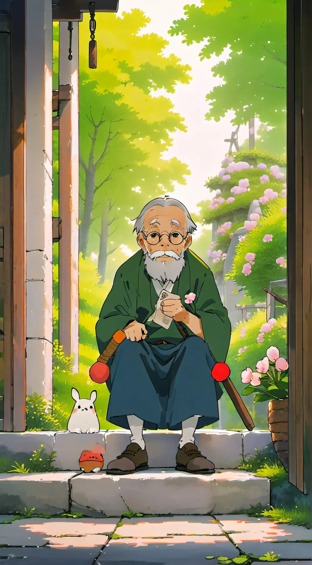 ai character: old man background