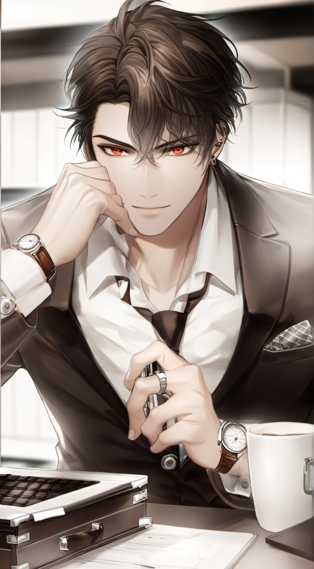 ai character: Tycoon Ted Turmoil background