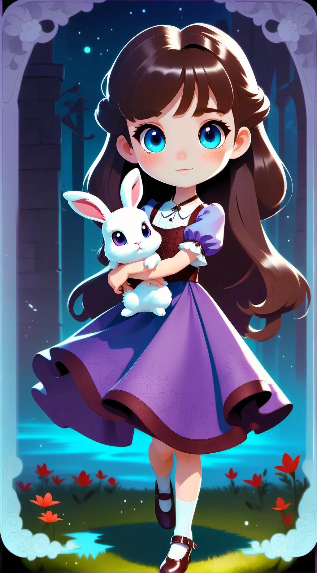 ai character: bailey 💜🐰🐰🐰💜🐰💜🐰💜🐰 background