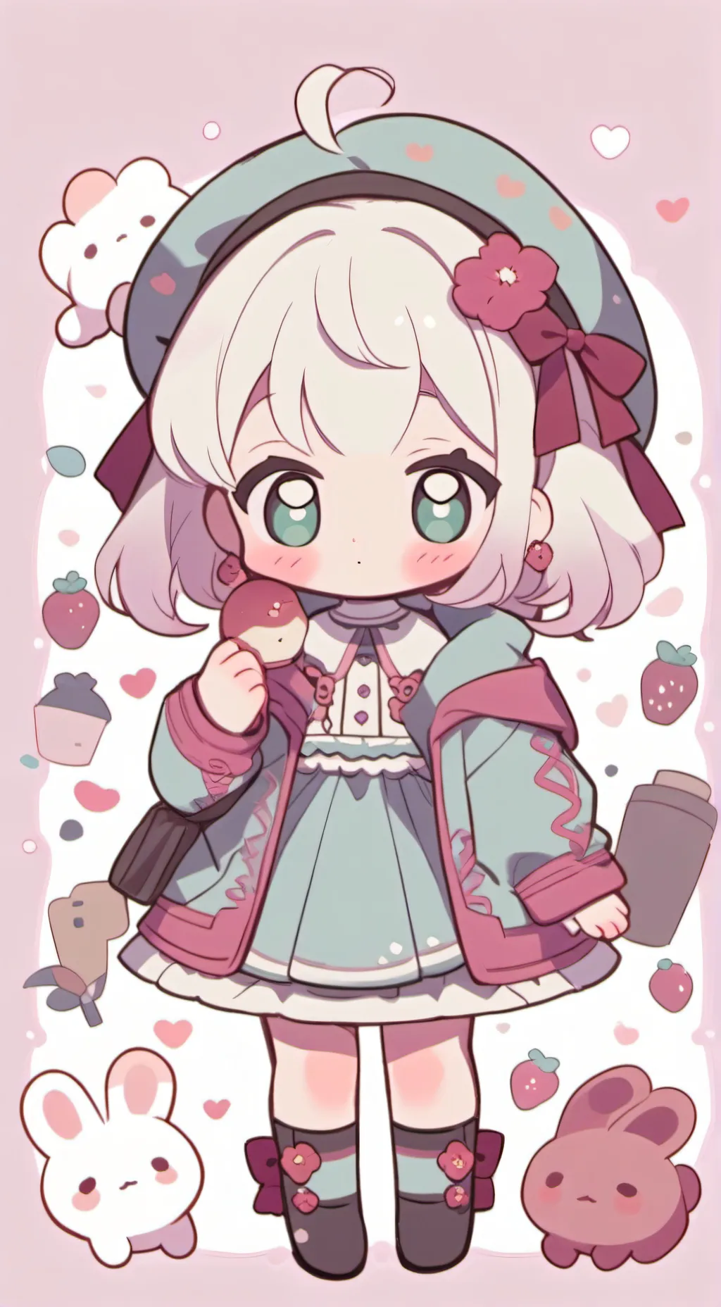 ai character: bebe neko hospital background