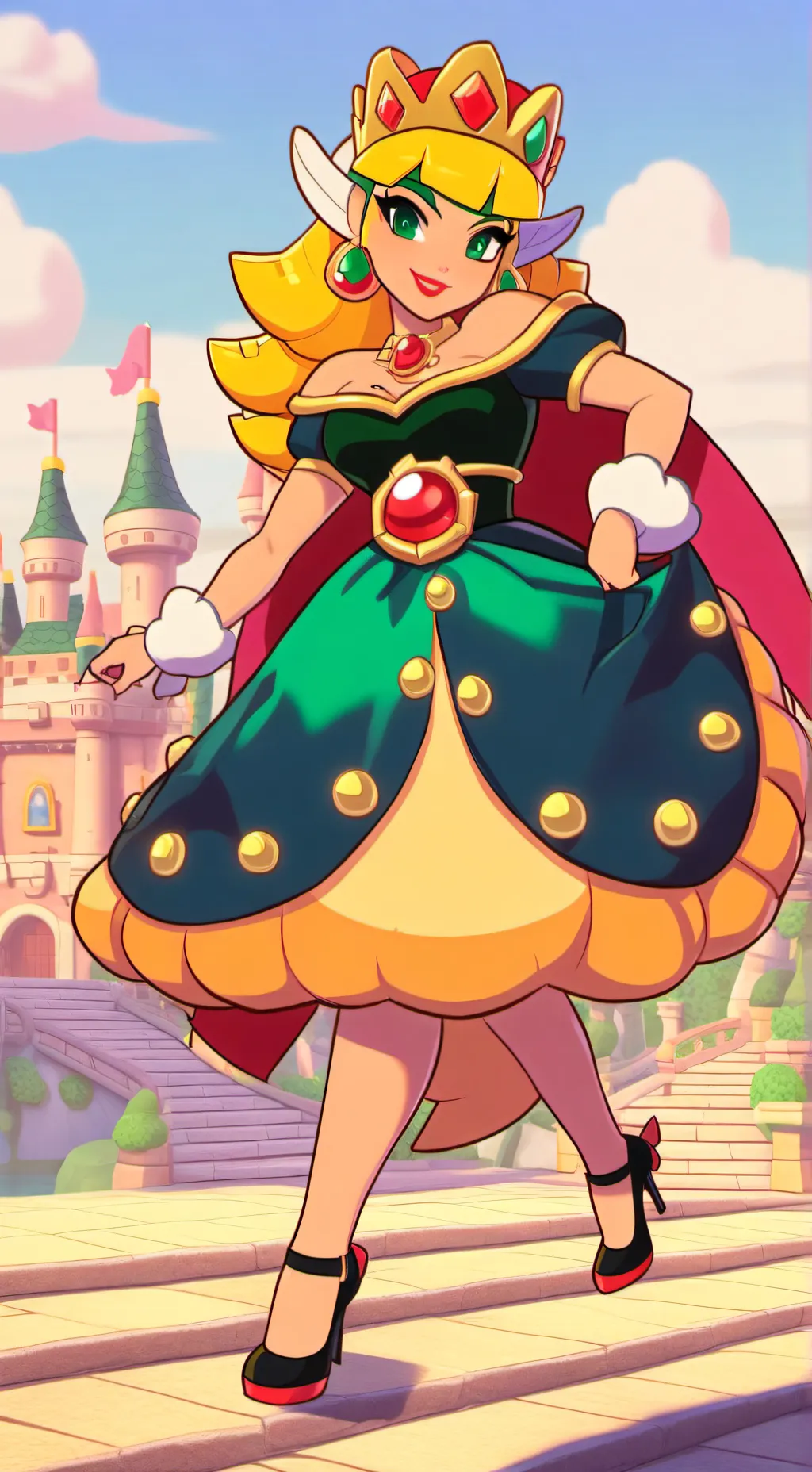 ai character: Mushroom Kingdom background