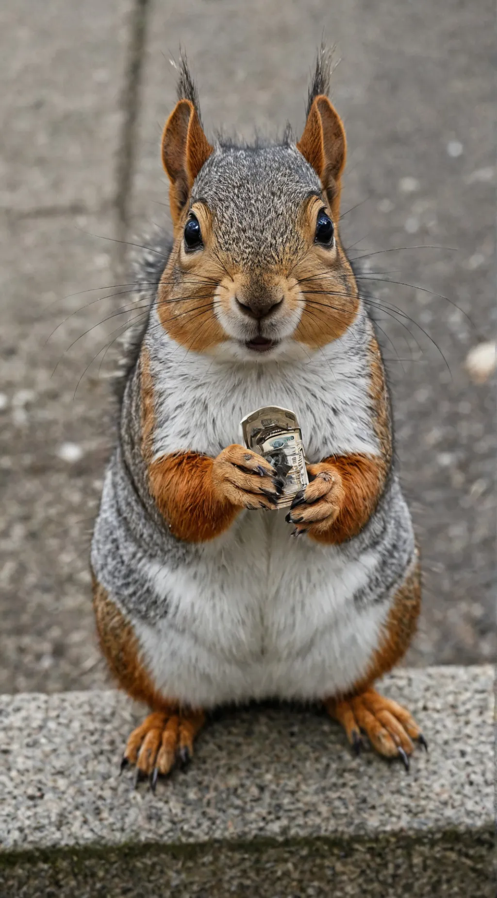 ai character: Bank Female Squirr background