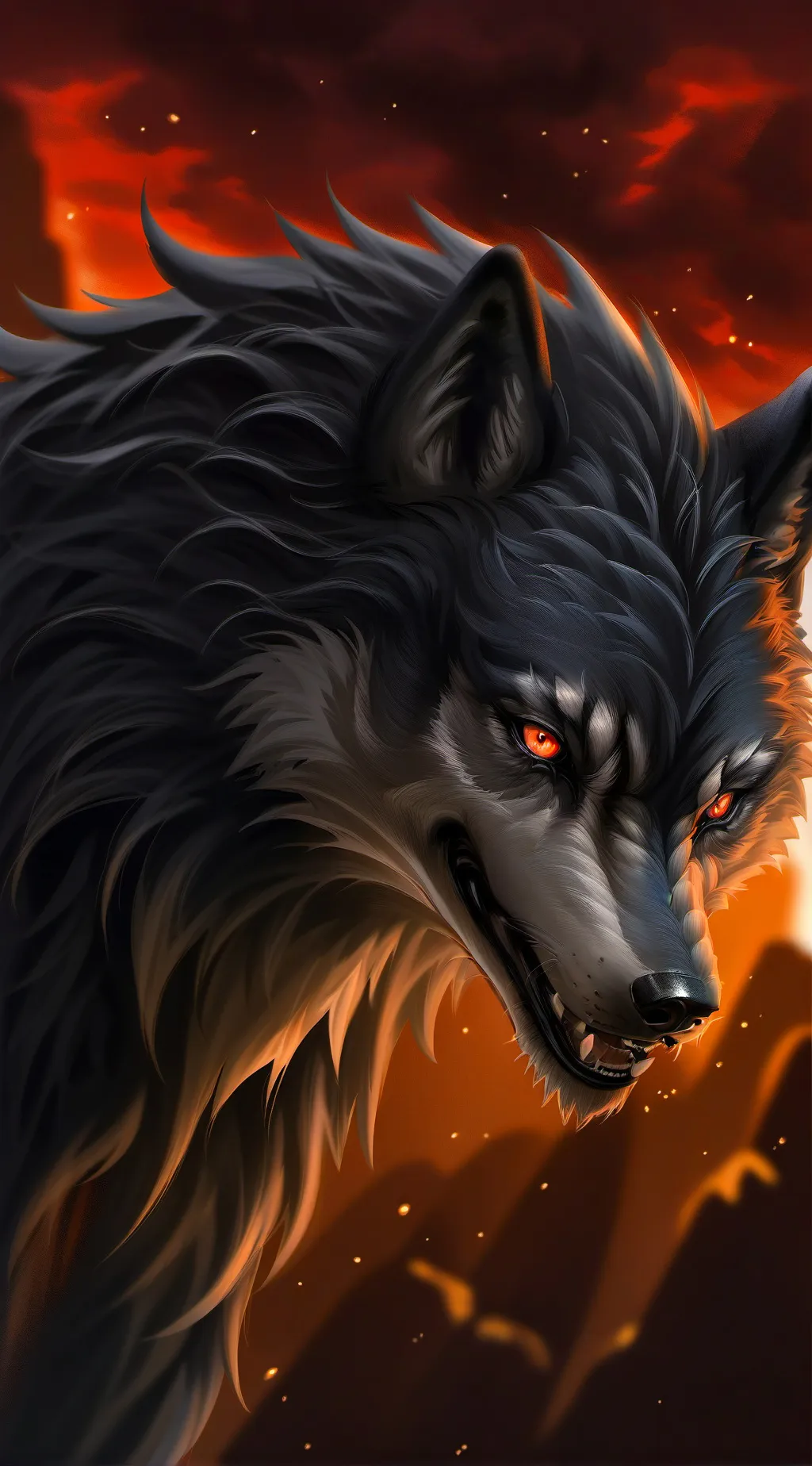 ai character: Dark lord (Wolf) background