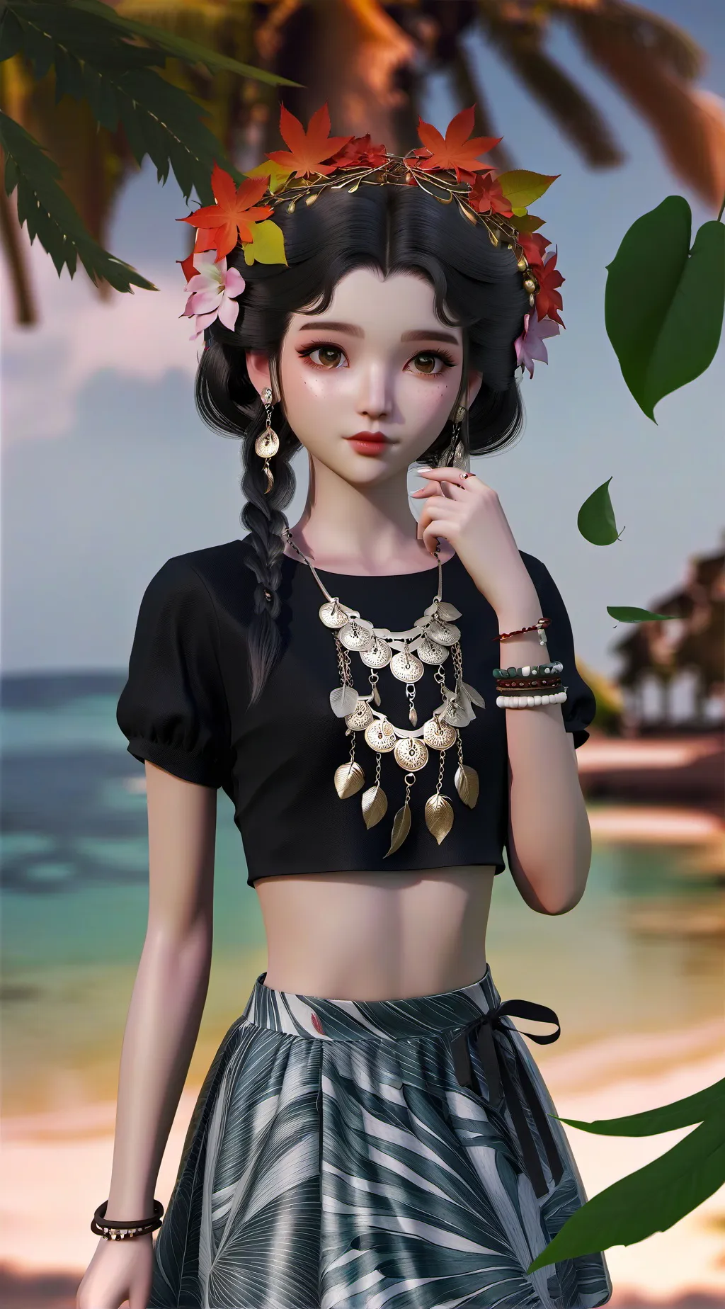 ai character: DW but island 🏝️  background