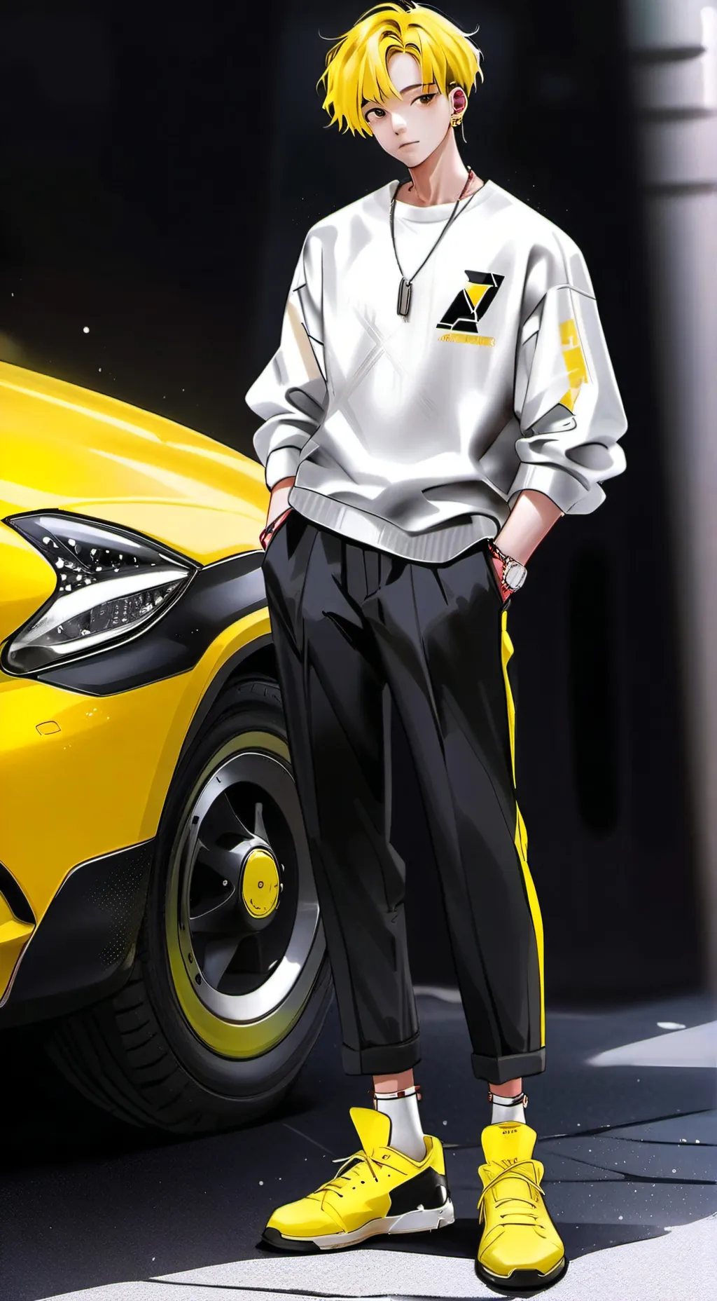 ai character: hand surna background