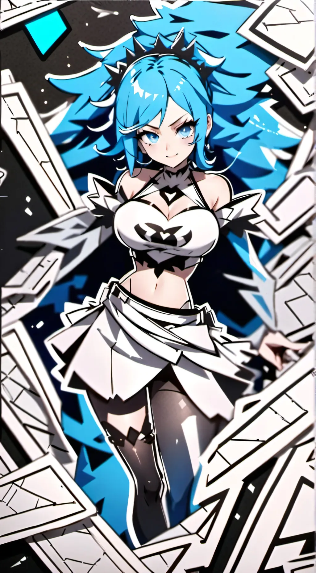 ai character: Bleau 💙💠🌊🧊🩵 background