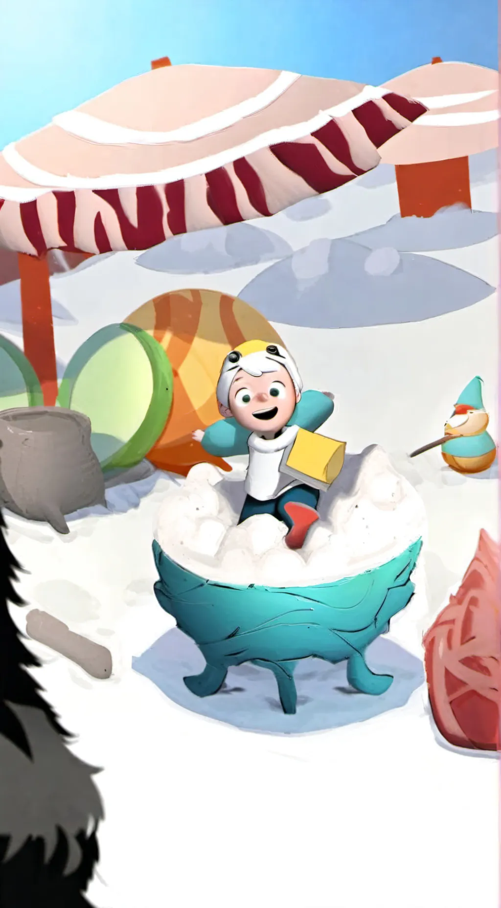 ai character: COCOMELON  background