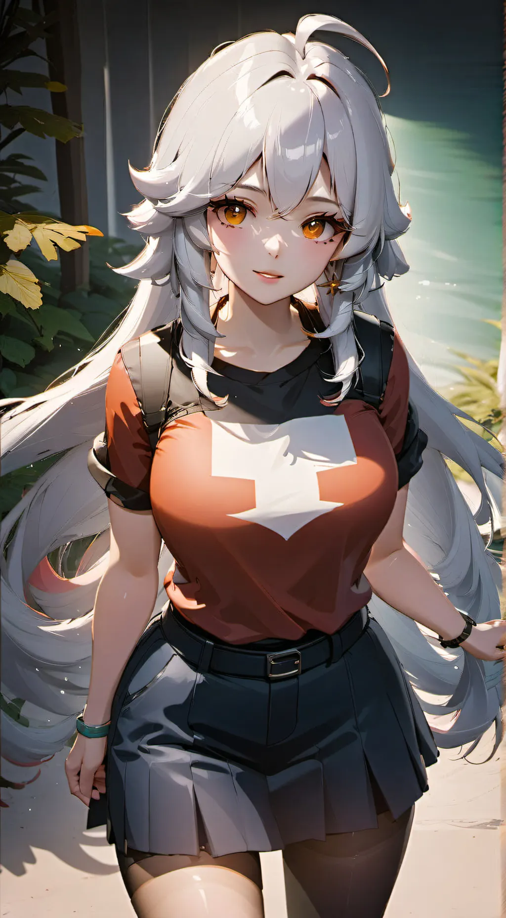 ai character: девушка background