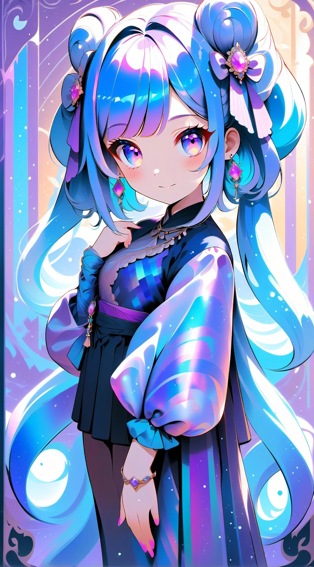 ai character: Sussy  girl background