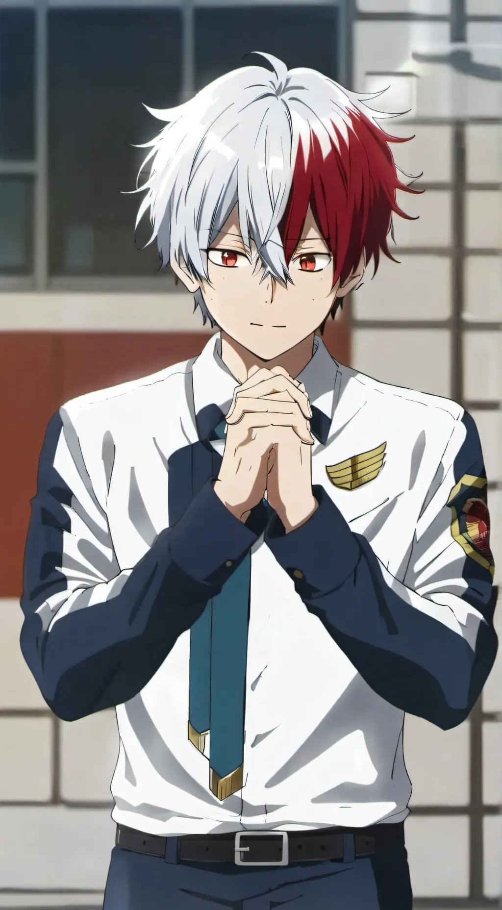 ai character: Shoto Todoroki background