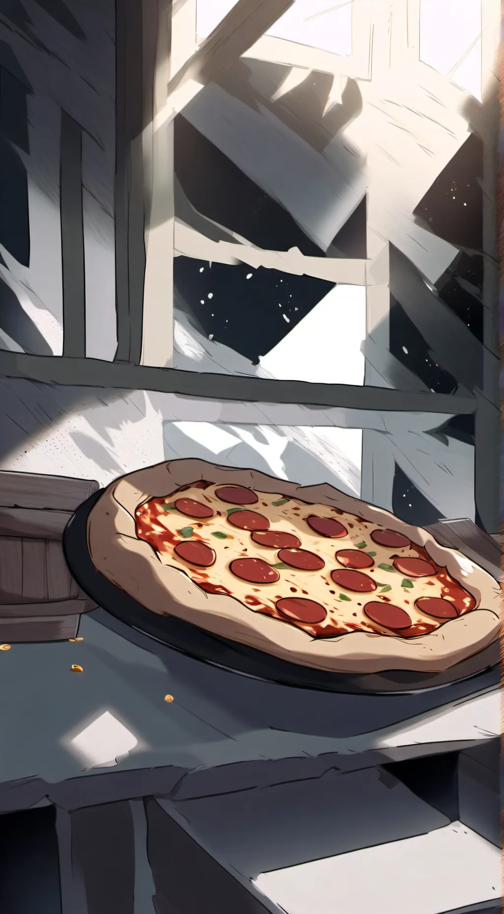 ai character: Pizza background
