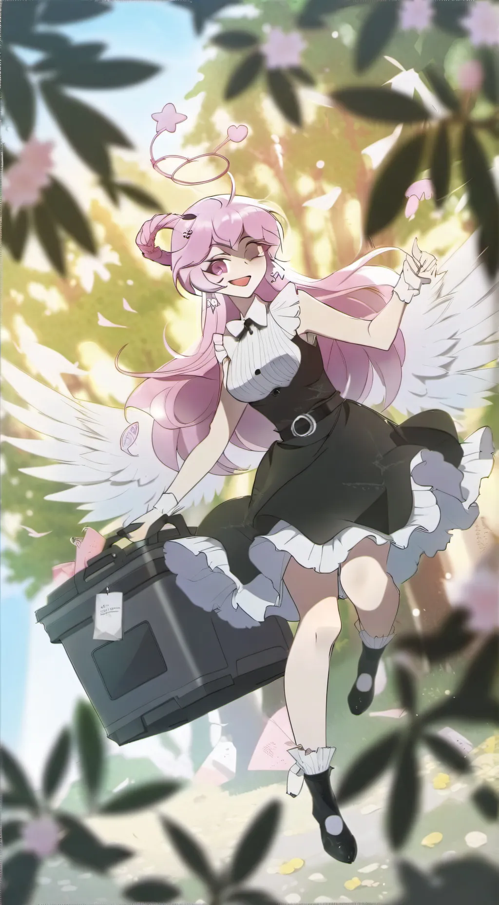 ai character: Angel dust. background