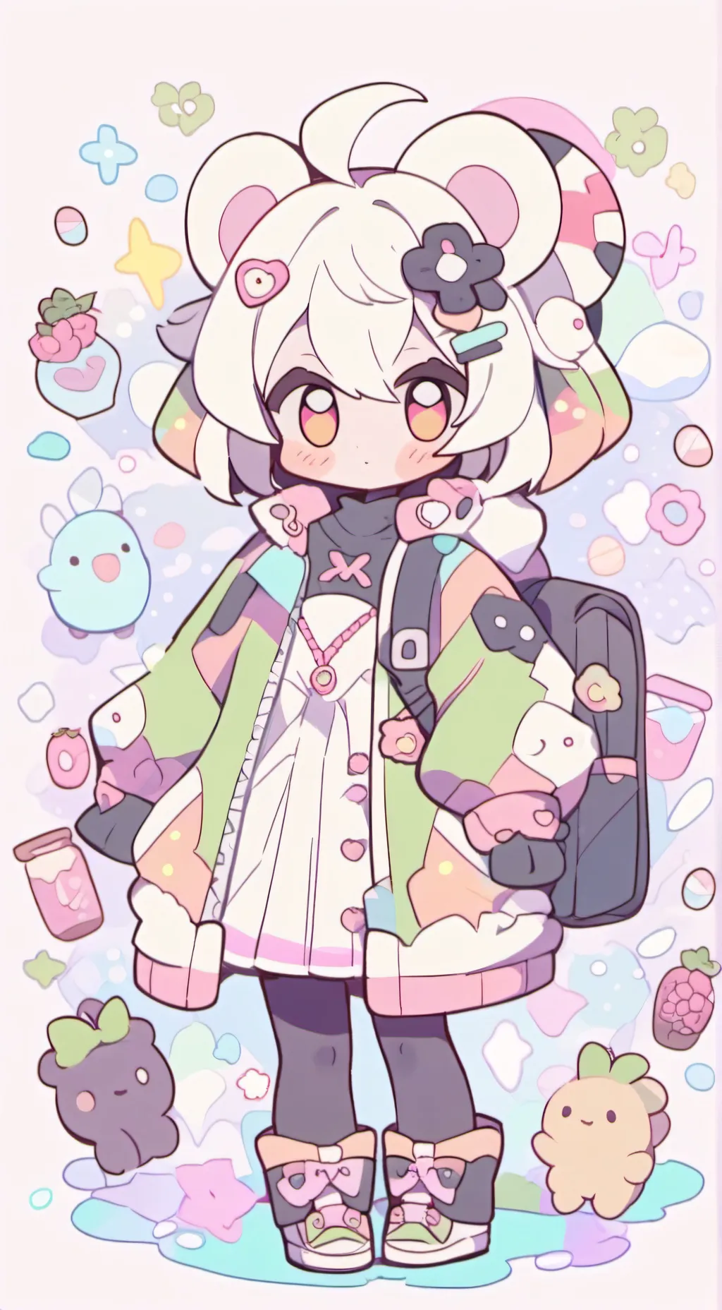ai character: lucifer🍎🐤 background