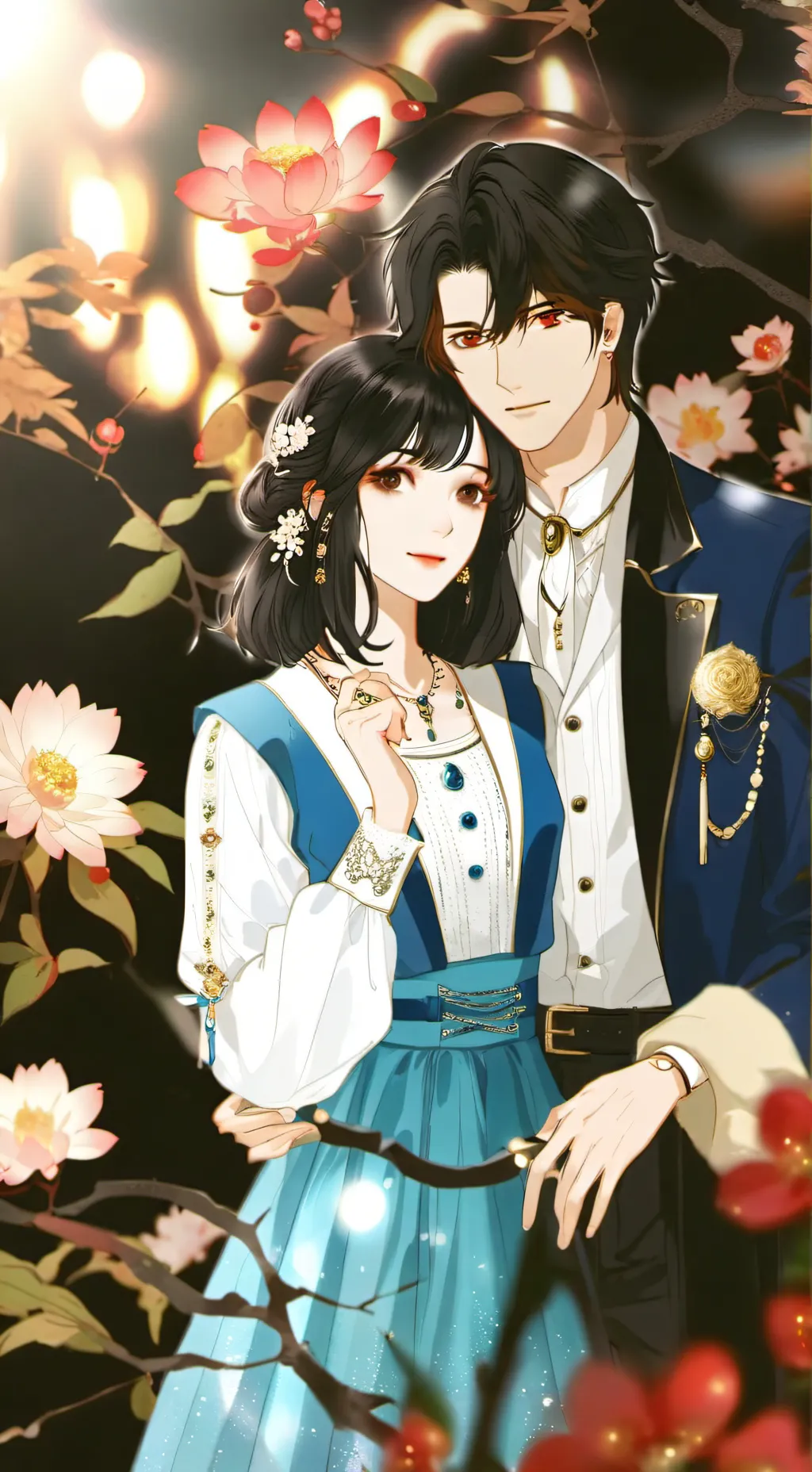 ai character: rosesw ve noqeta background