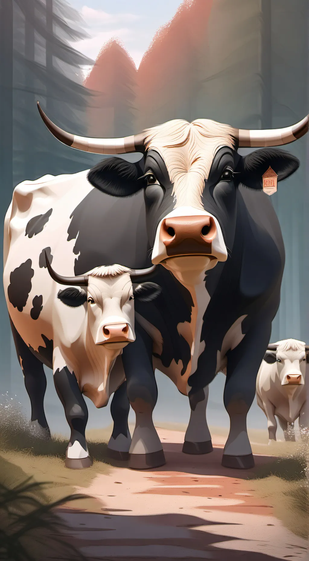 ai character: polish cow background