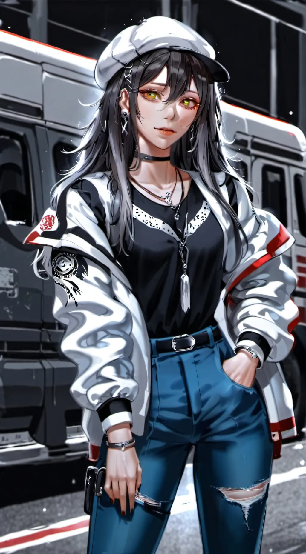 ai character: hija de Obanay  background