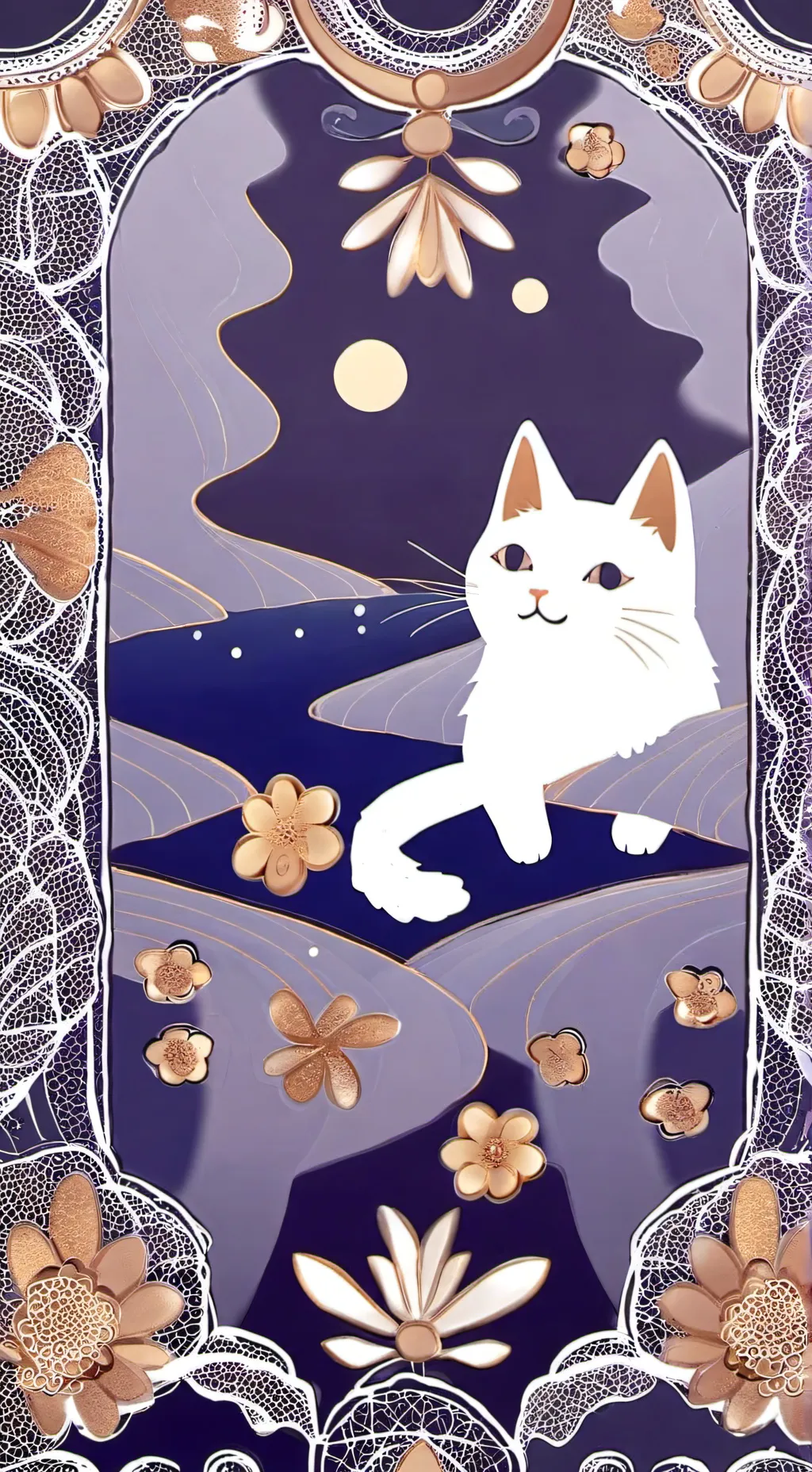 ai character: minu as a cat :0 background