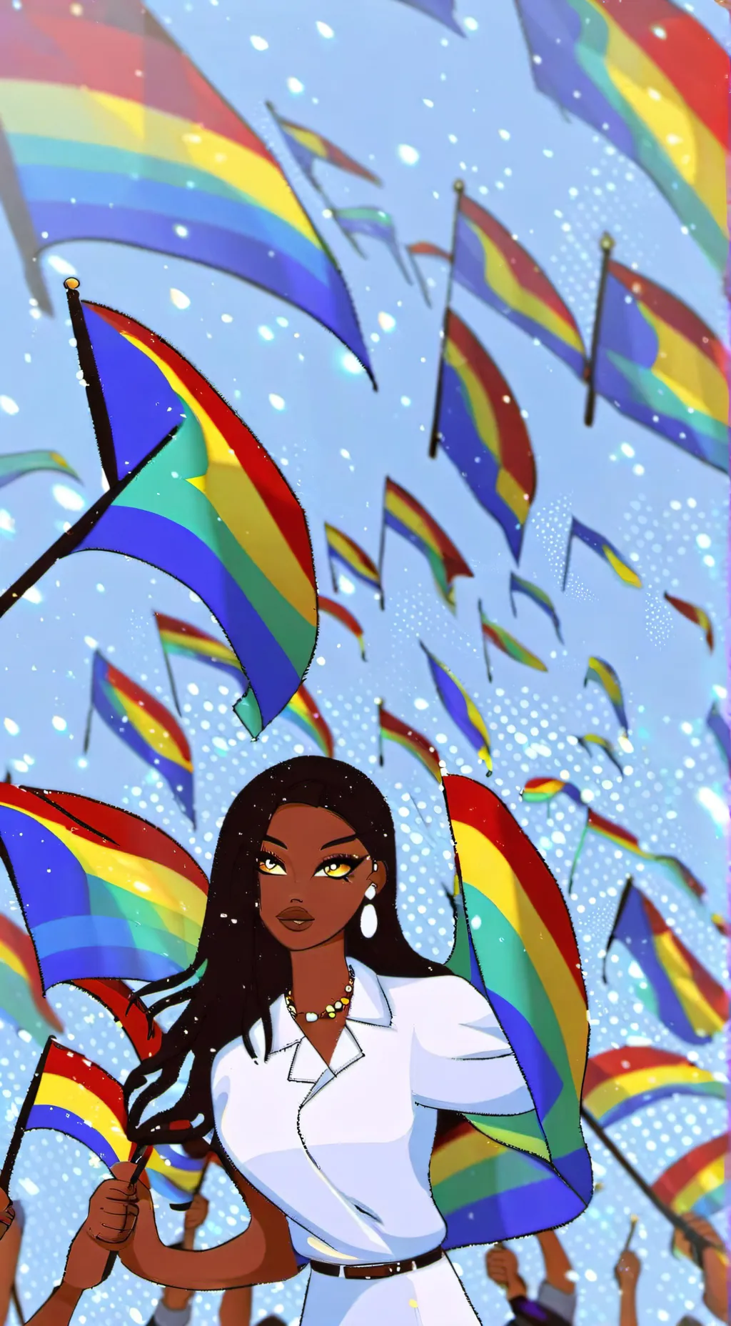 ai character: MHA PRIDE MONTH background