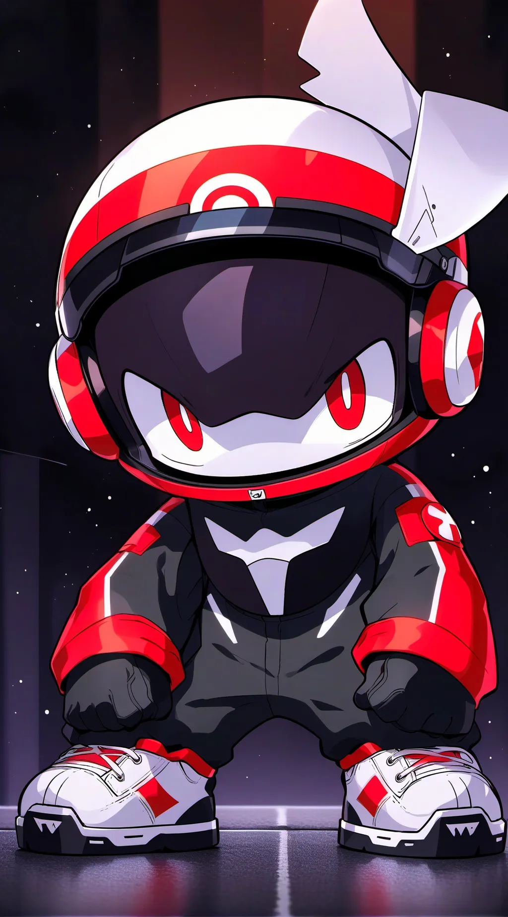 ai character: Robô MHA  background