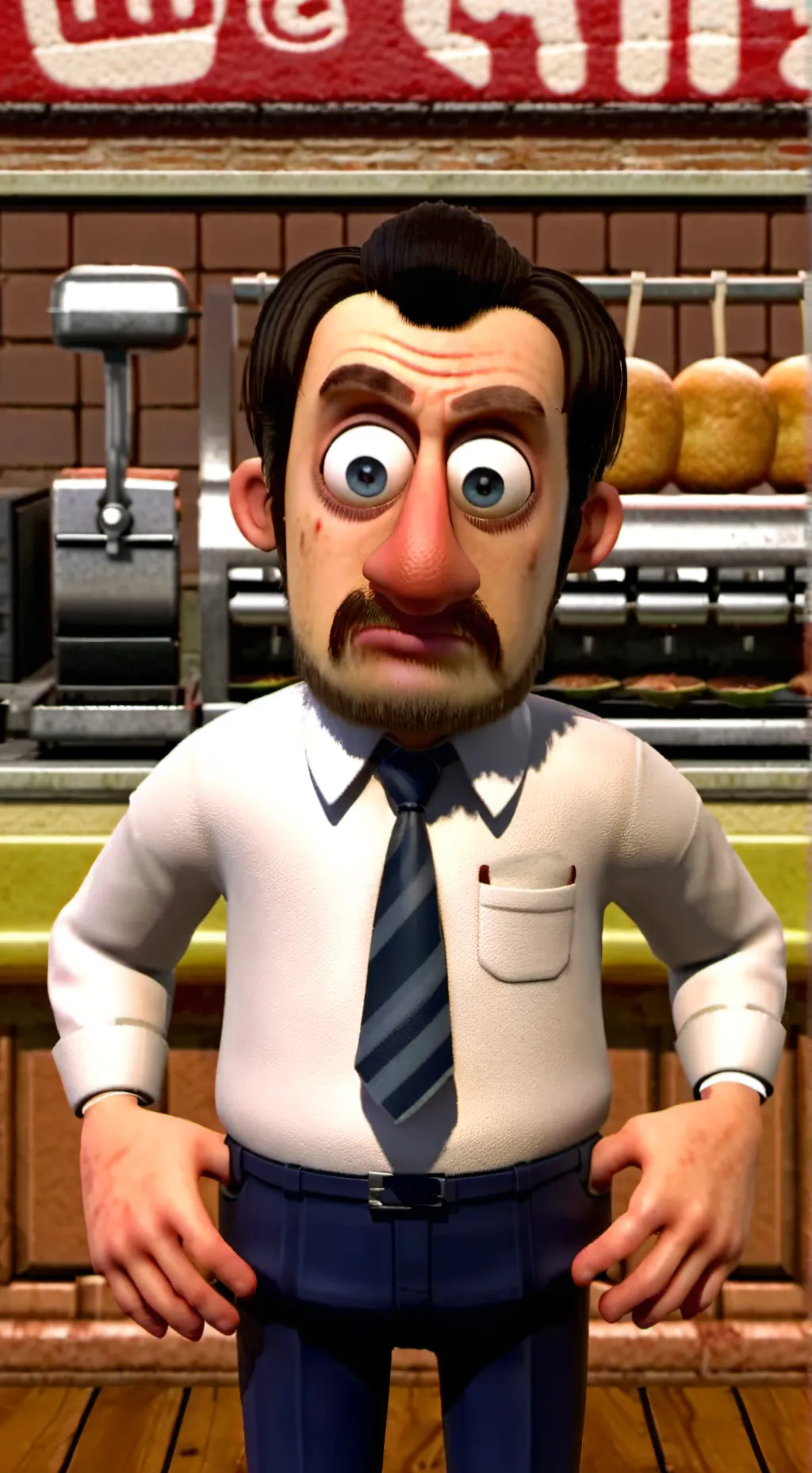 ai character: mr meaty background