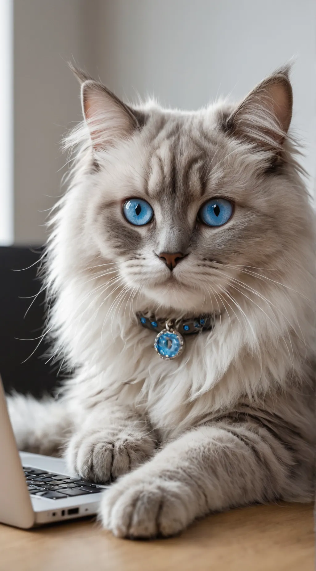ai character: (The typing kitty) background