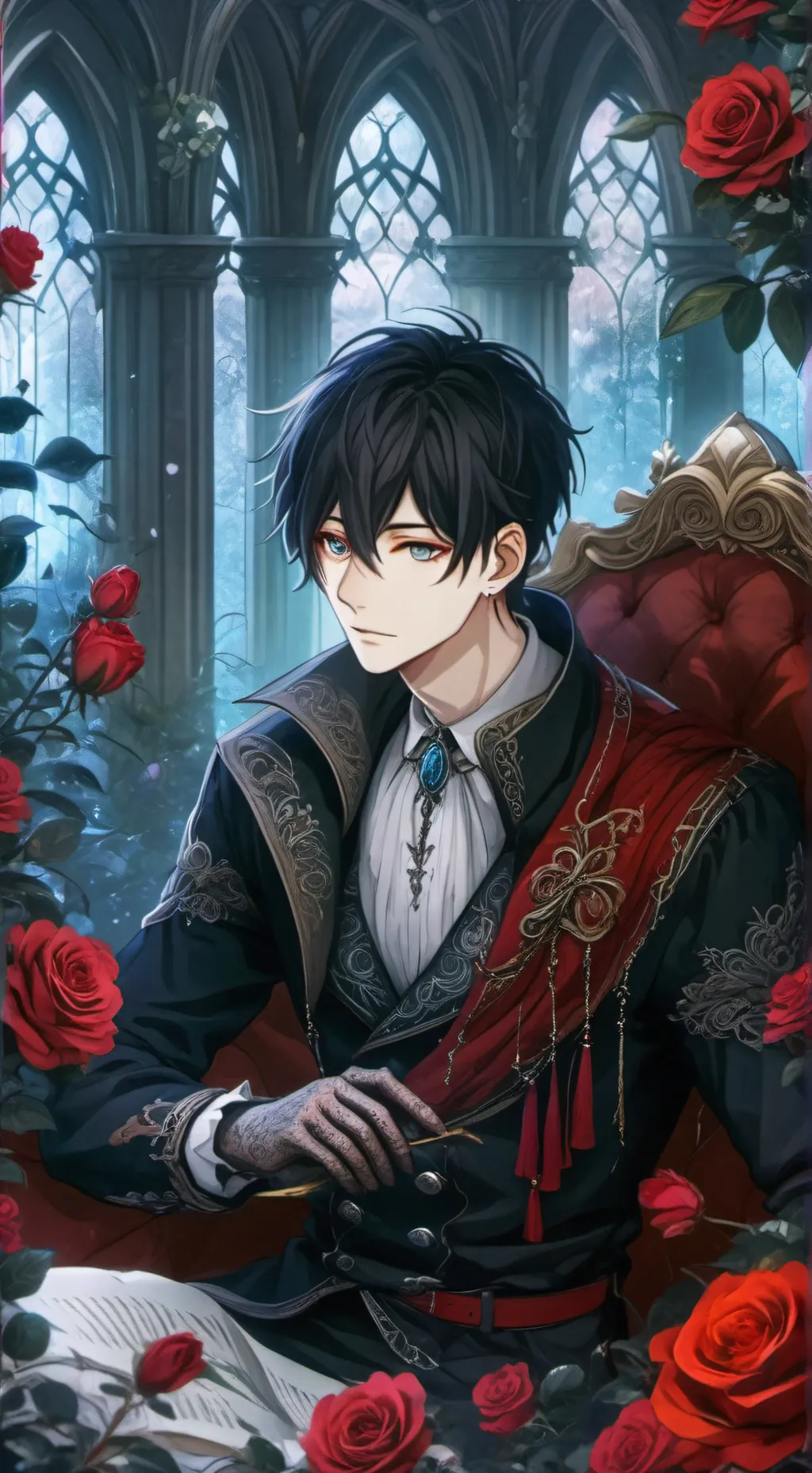 ai character: миха горш background