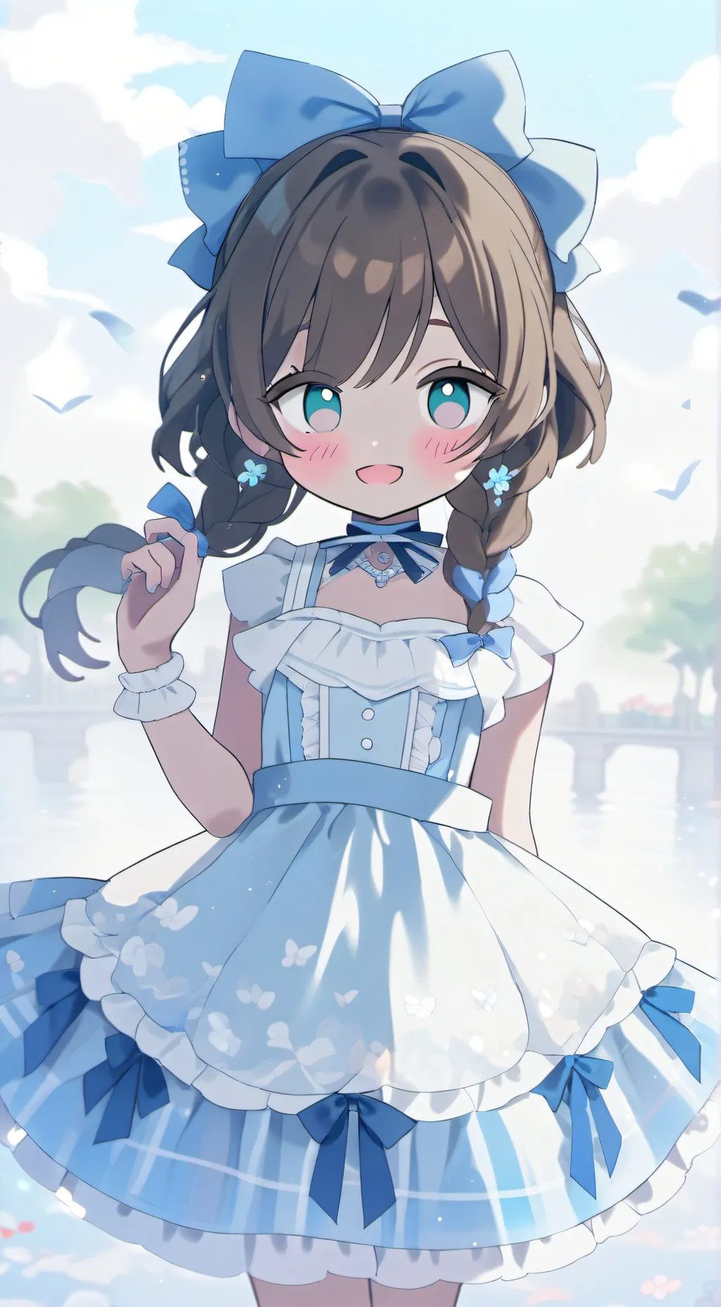 ai character:  San Valentín background