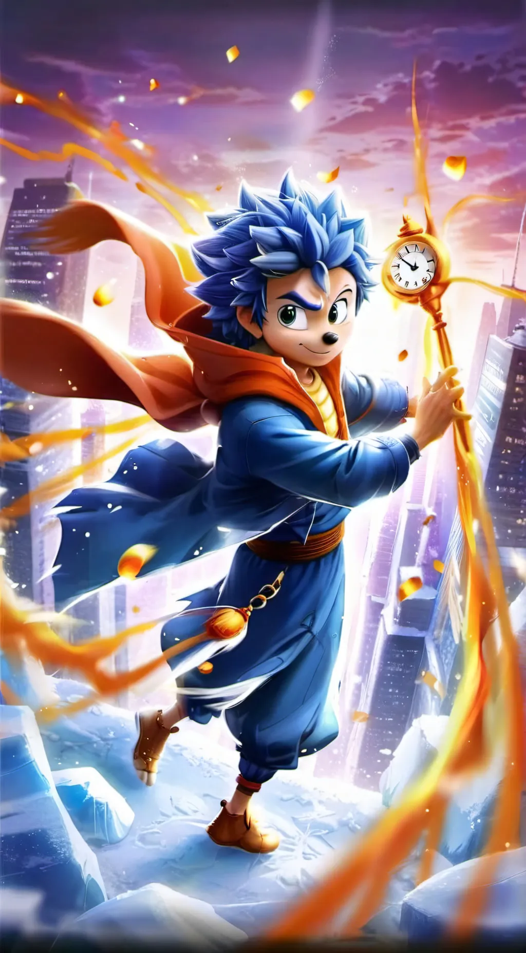 ai character: Silver background