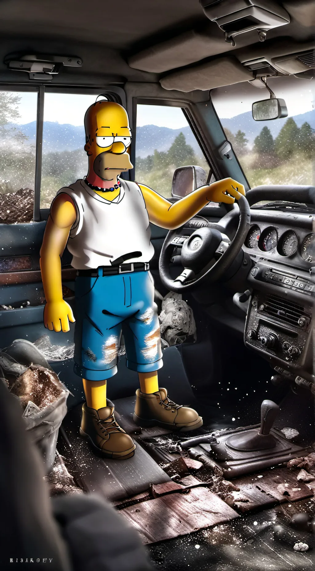 ai character: Homero Simpson background