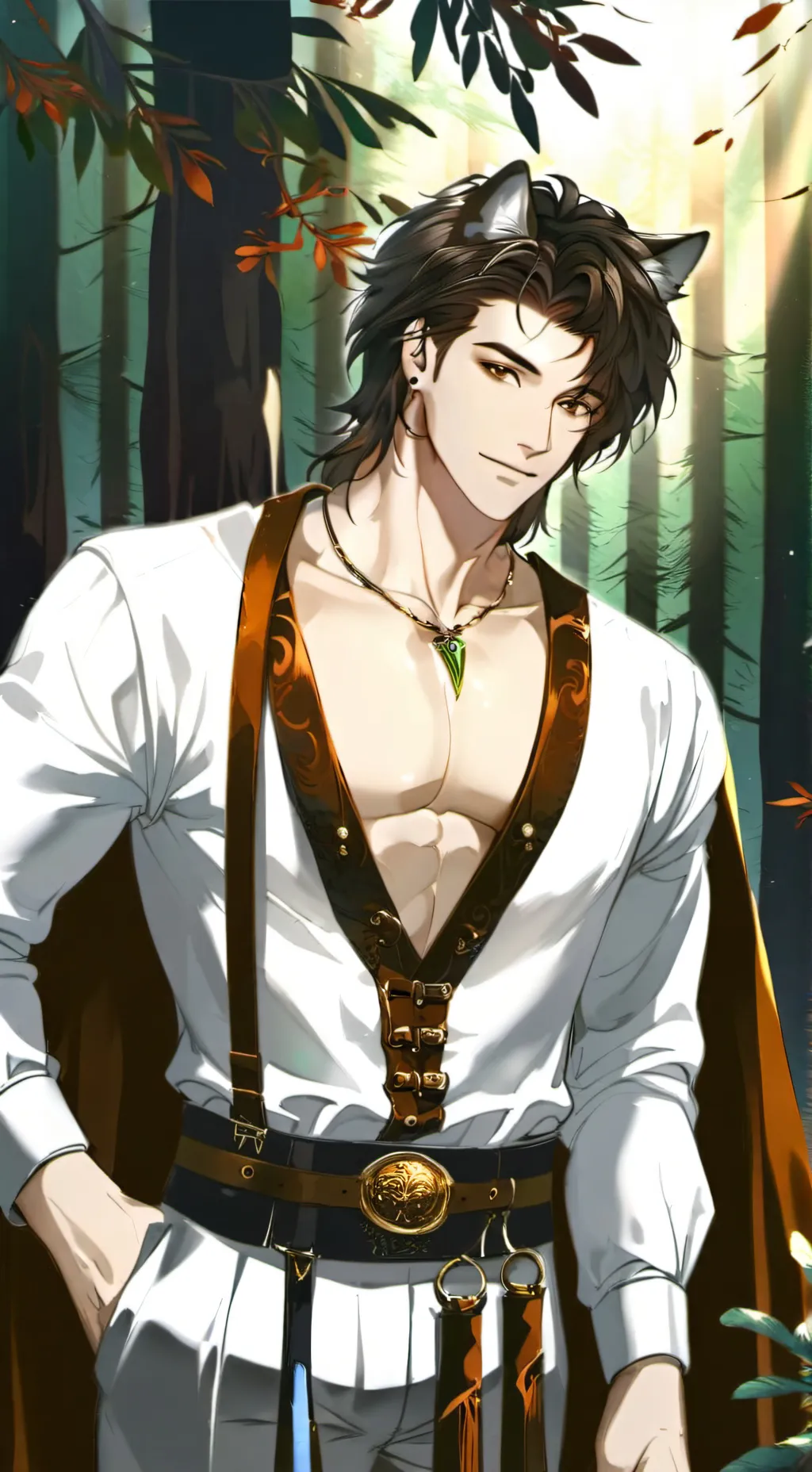 ai character: Hunter cross  background
