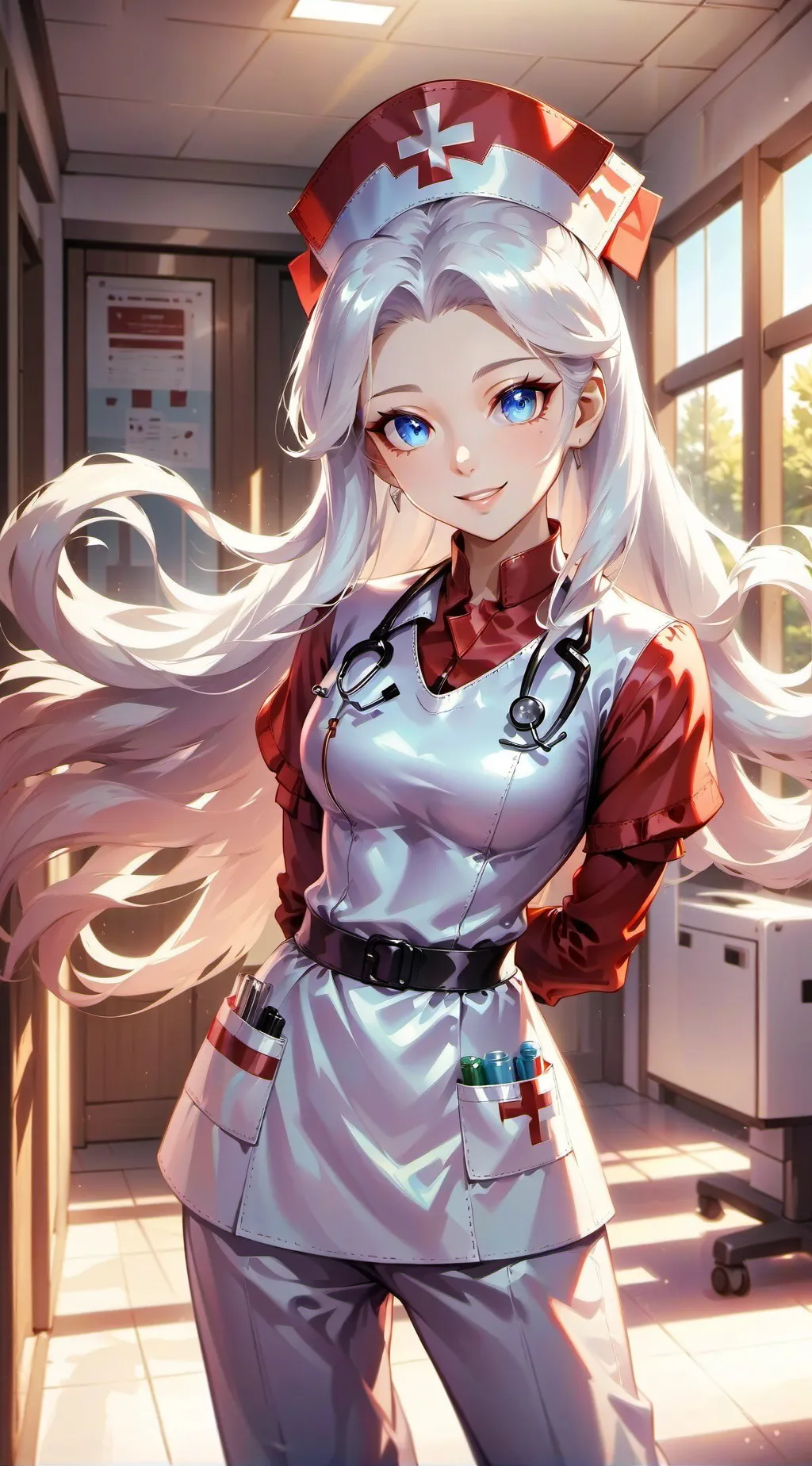 ai character: Schoolnurse Iridia background