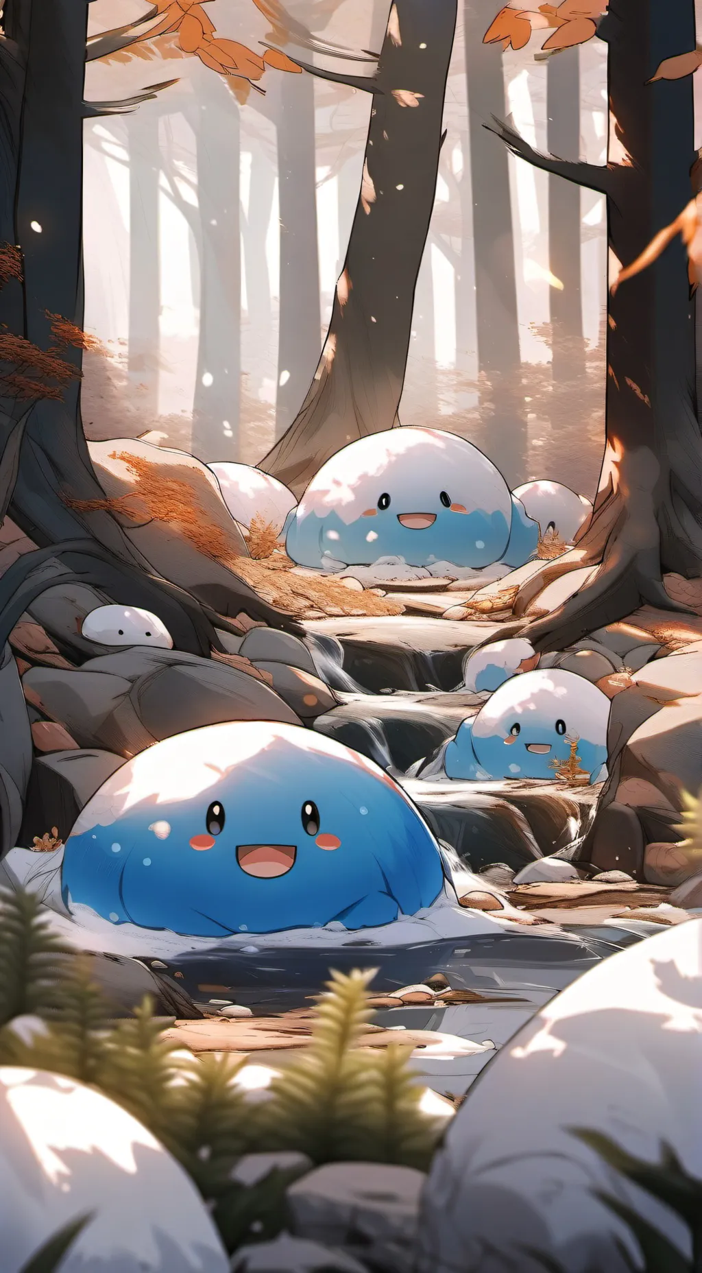 ai character: Giant slime  background