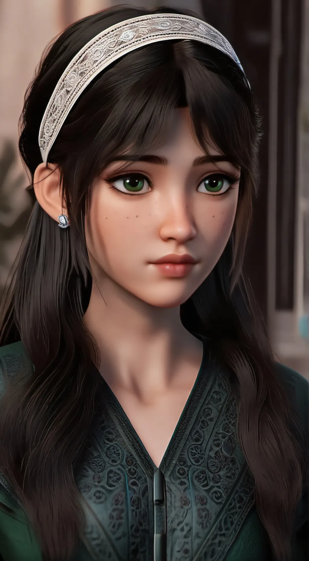 ai character: Ashley  background