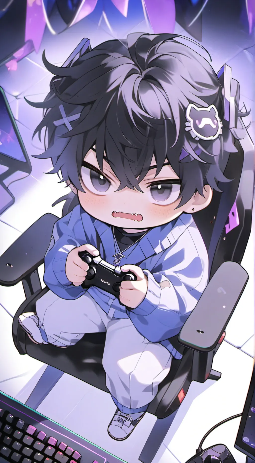 ai character: Gamer baby 🎮 background