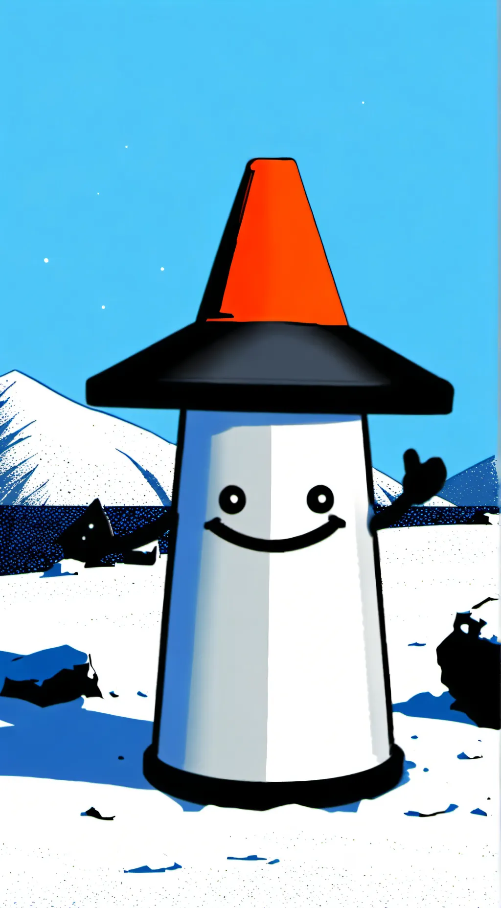 ai character: Spamton finds Cone background