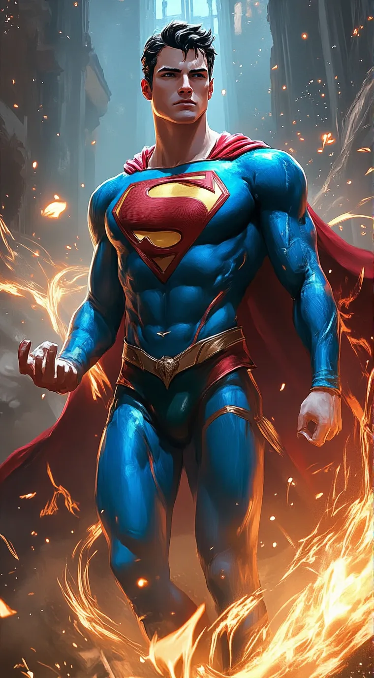 ai character: Superman Kal El background