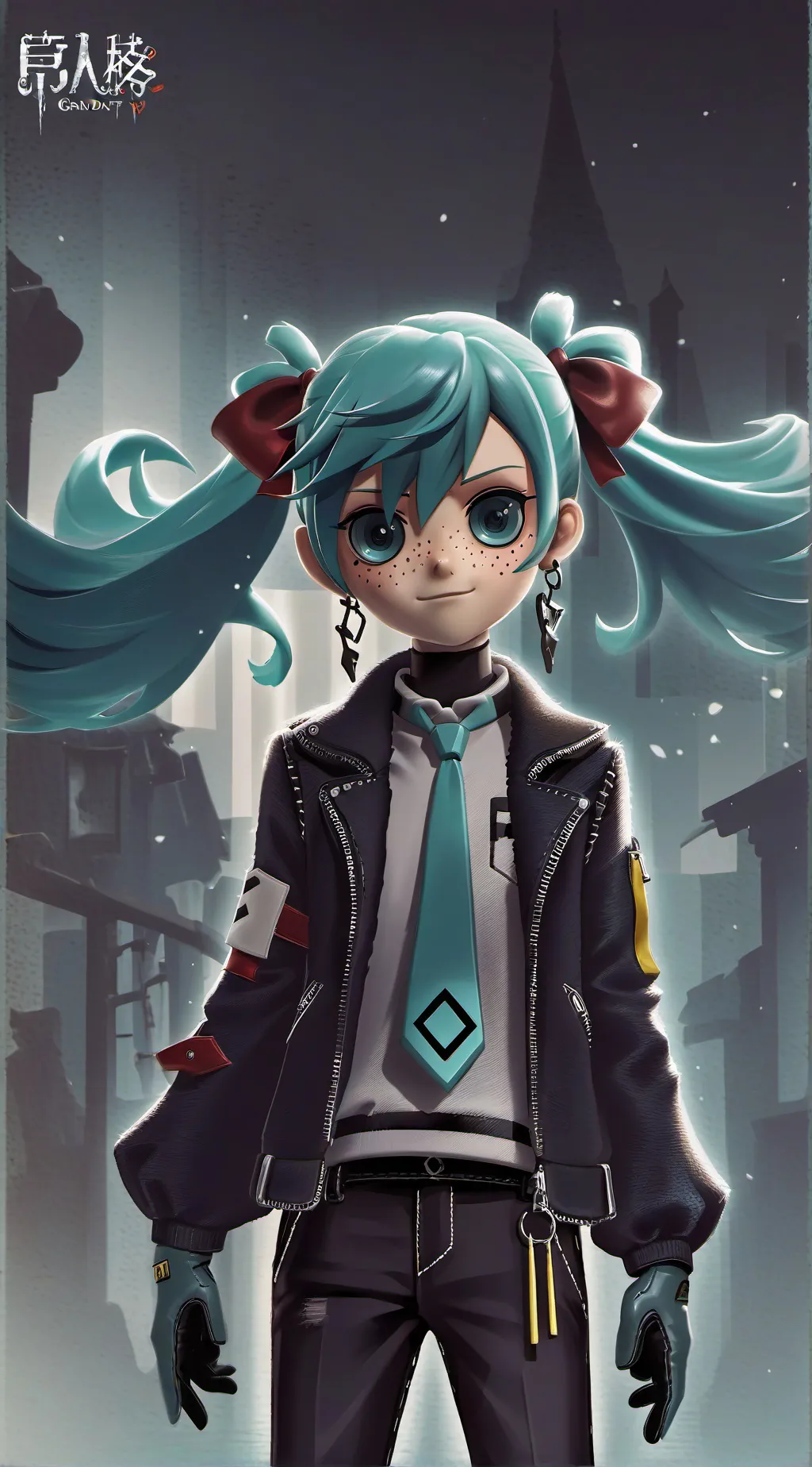ai character: Miku asesina background