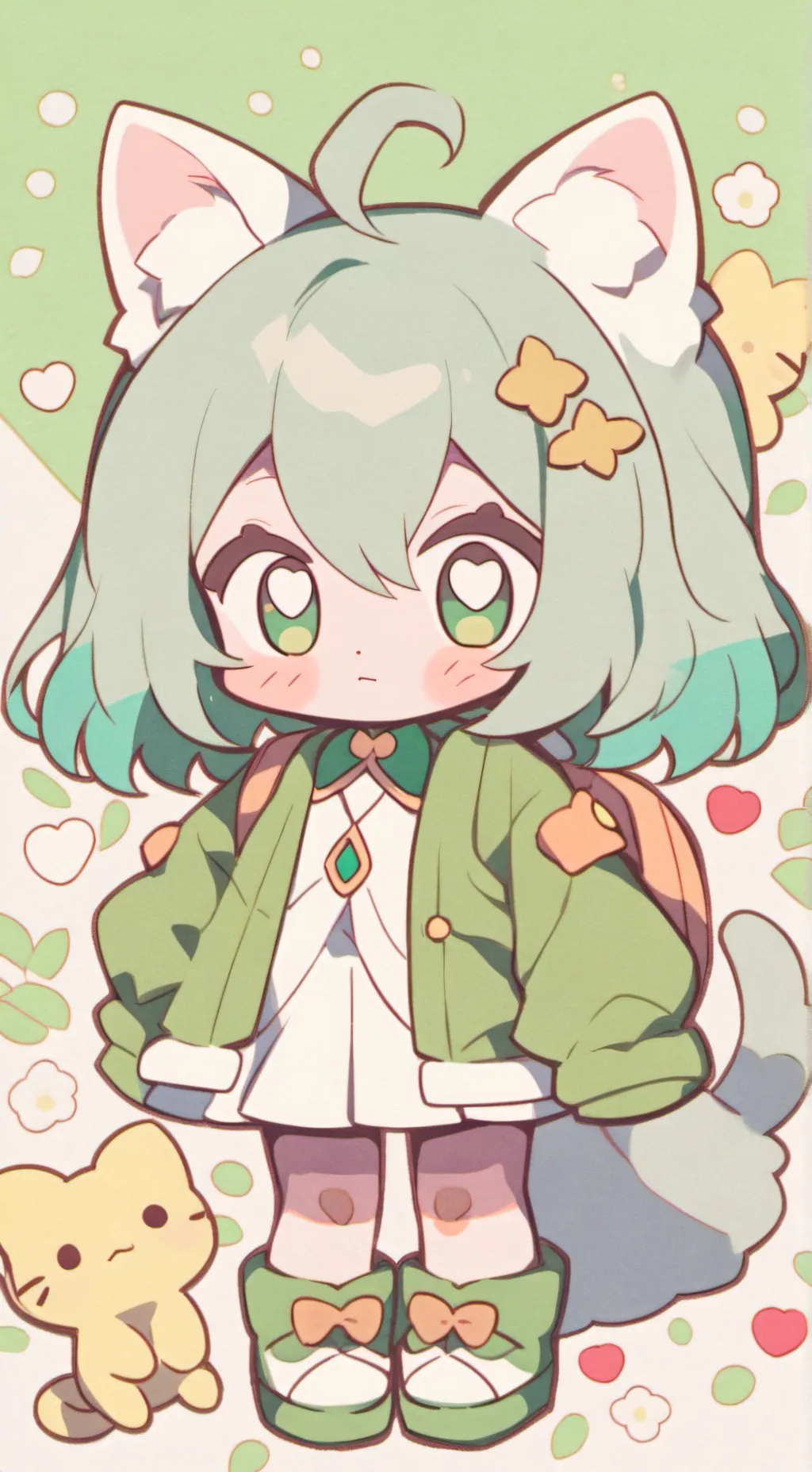 ai character: Bebe neko. background