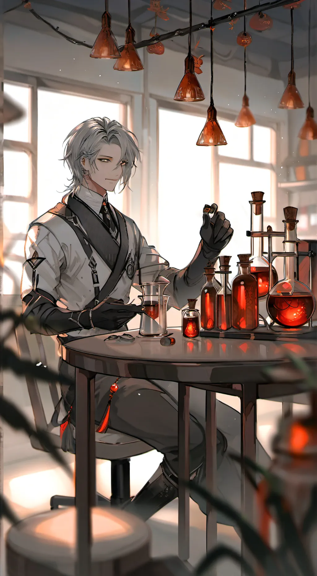 ai character: Myths Science Lab background