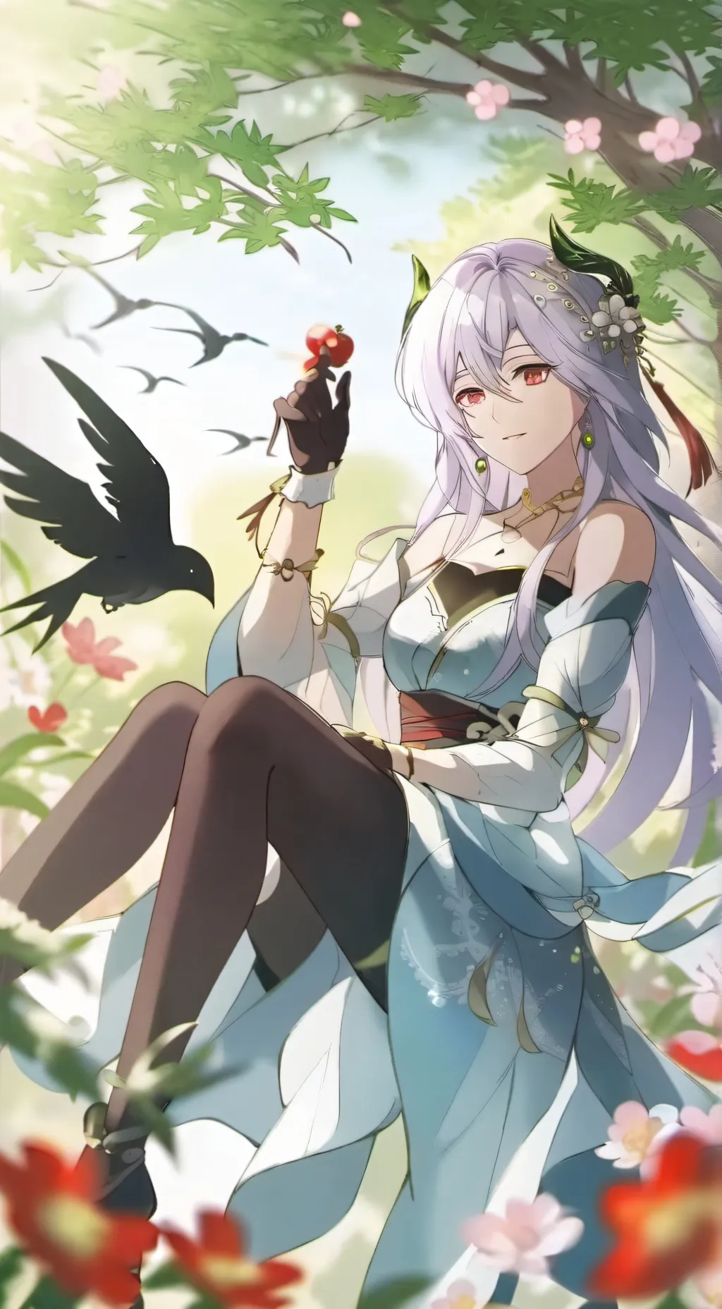 ai character: Amer rose  background