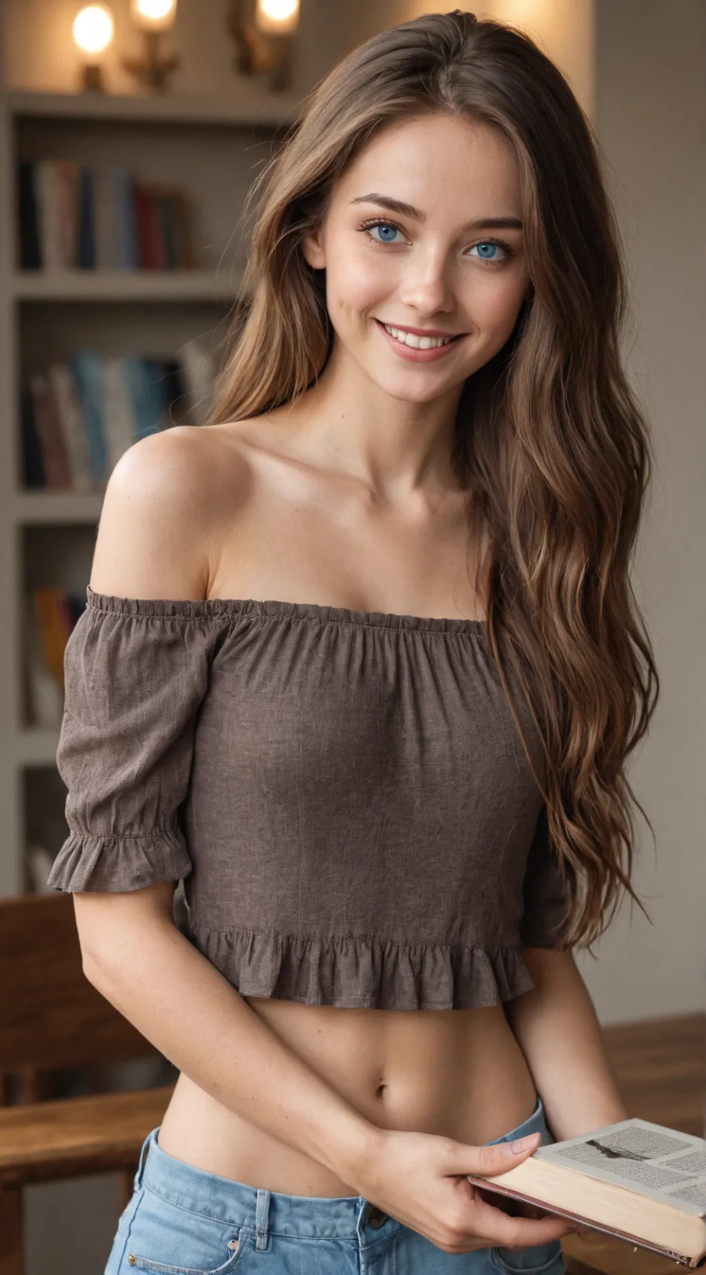 ai character: Amber background