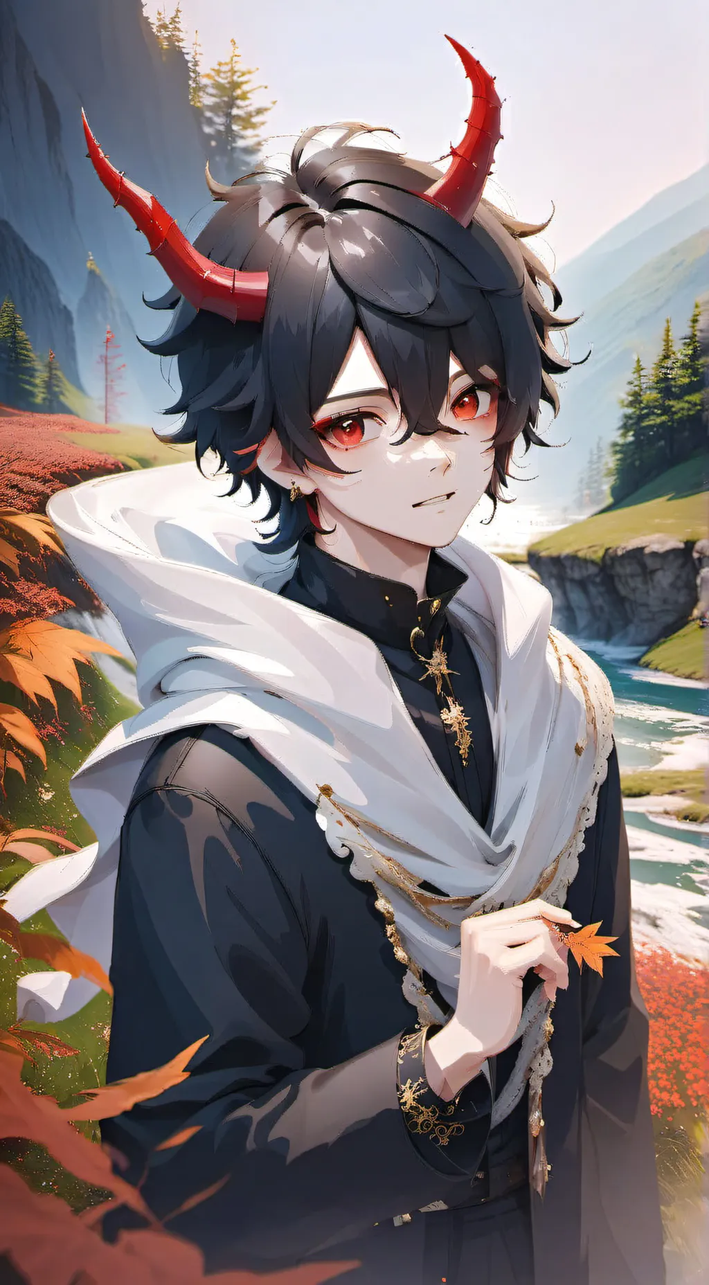 ai character: Damian. 👻 background