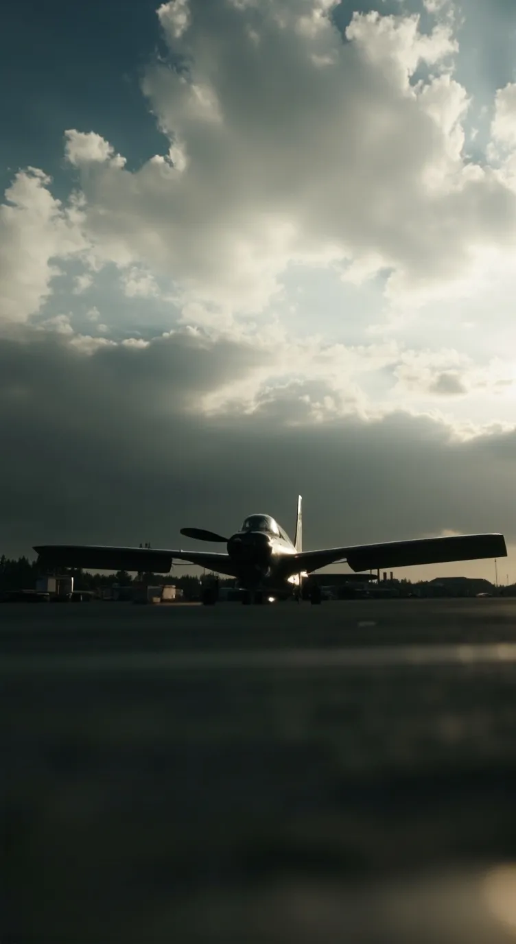 ai character: Old Ww2 plane  background