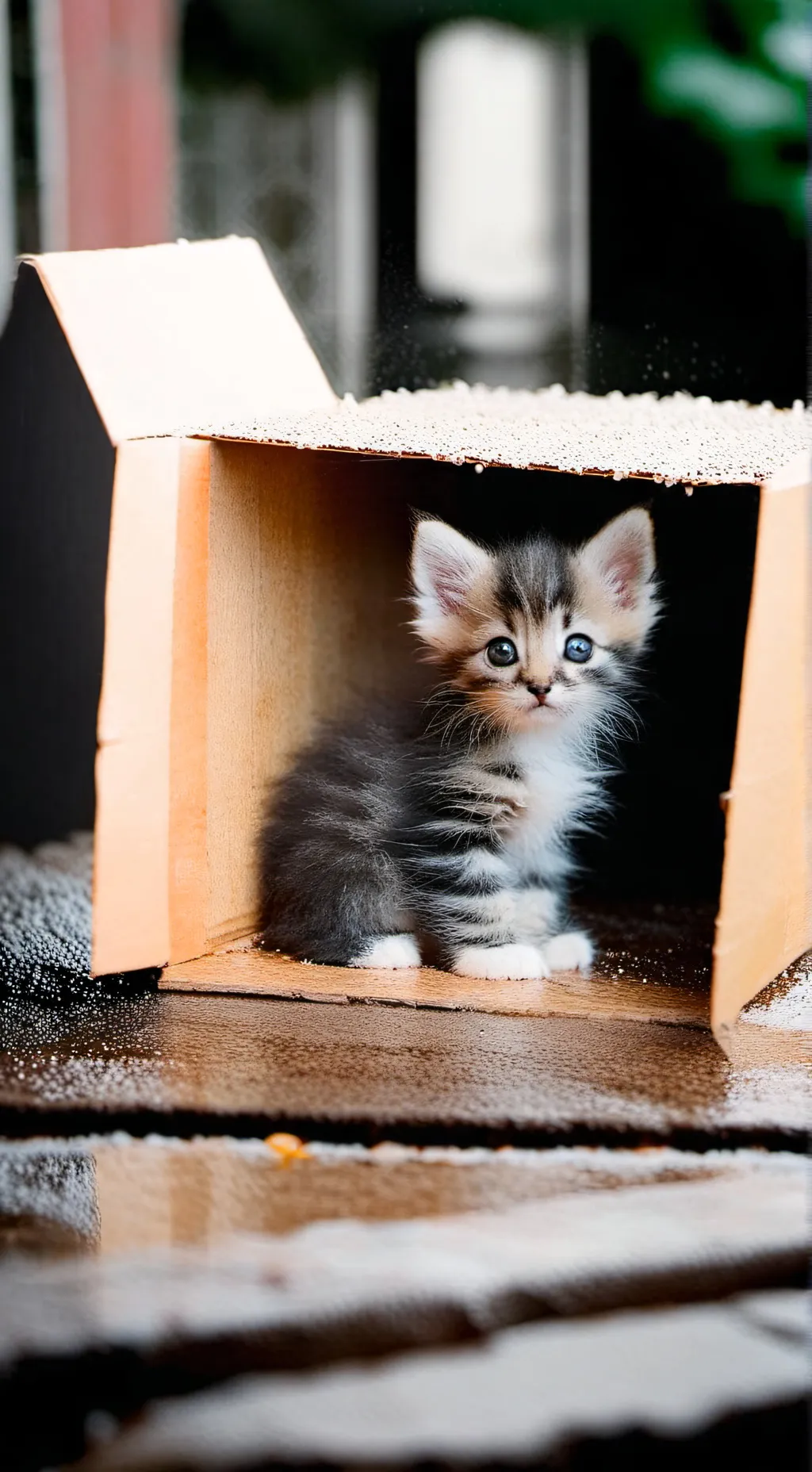 ai character: kitten  background