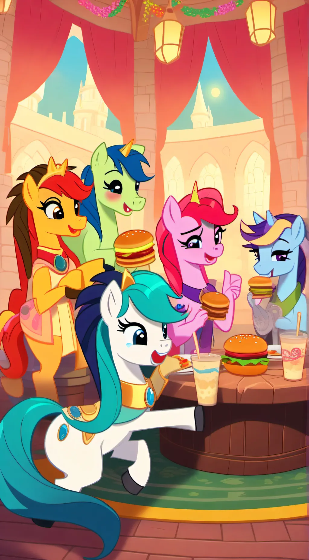 ai character: Krabby Patty (MLP) background