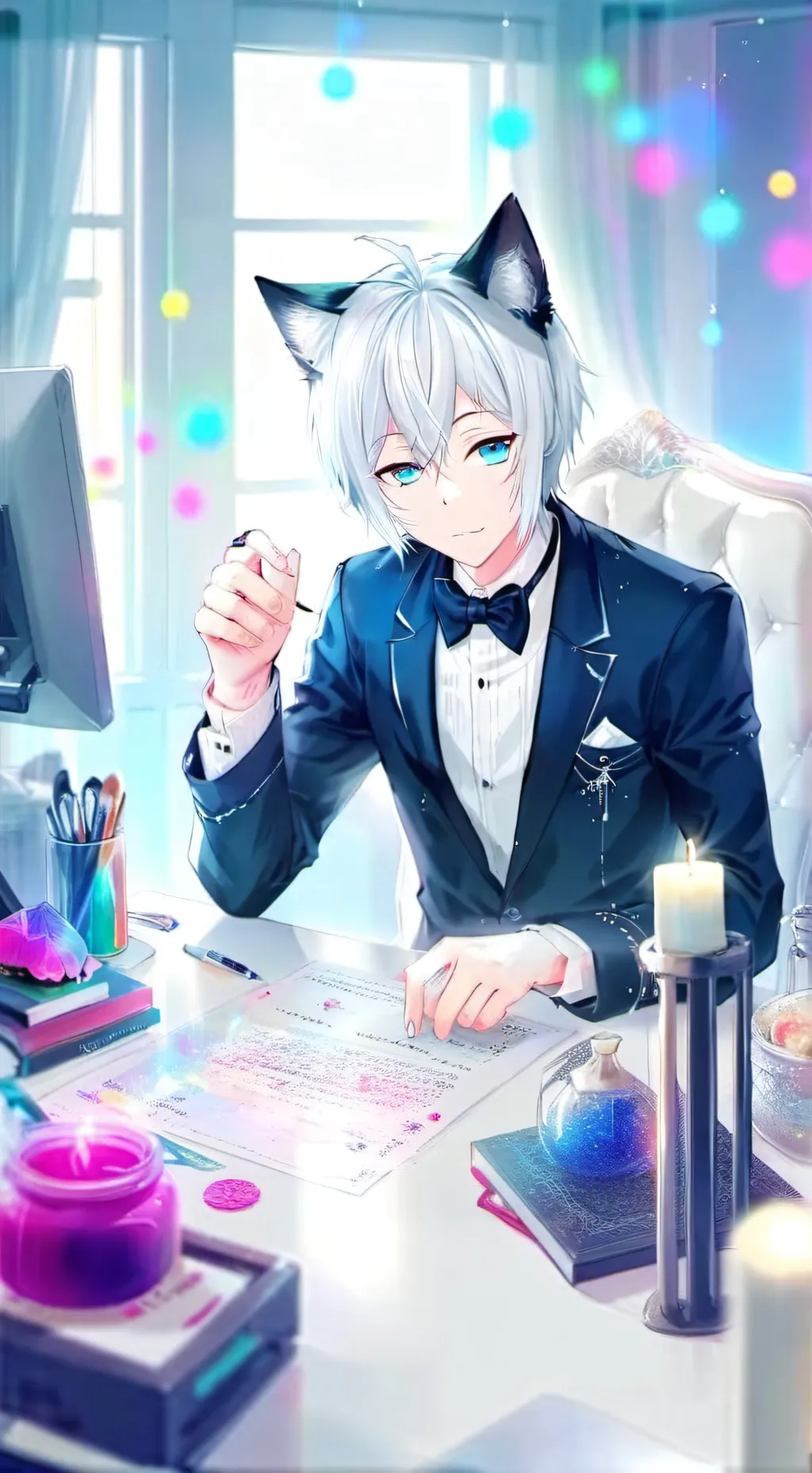 ai character: LunaStream background
