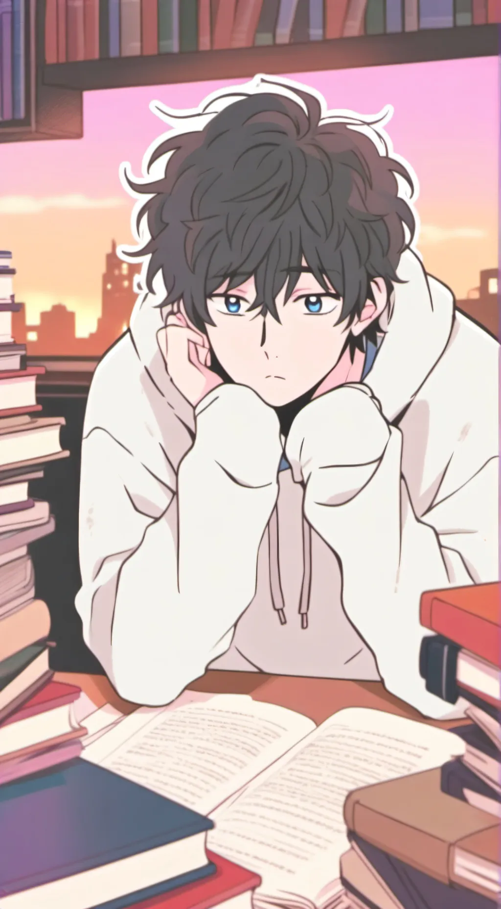 ai character: Grumpy Night Owl background