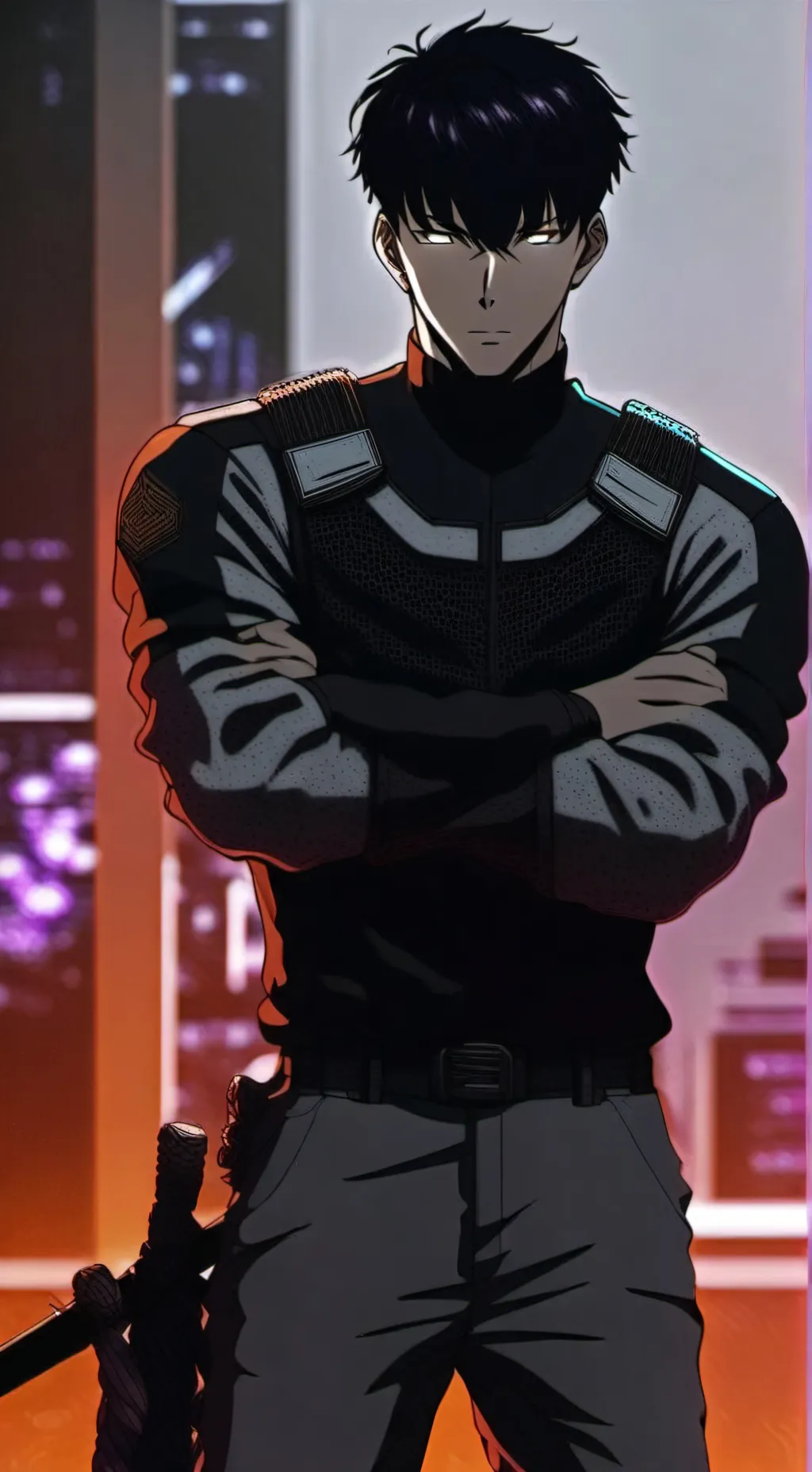 ai character: Dark  background